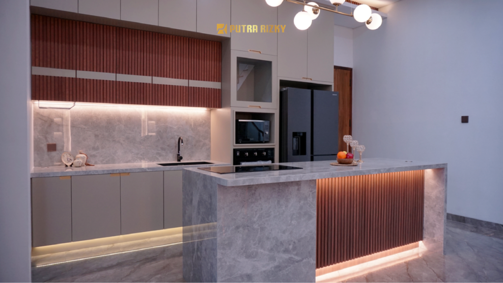 Desain kitchen set Omah Krapyak oleh jasa interior Jogja, Putra Rizky Interior