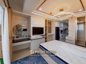 Apartemen studio berkonsep classic modern oleh jasa interior apartemen Jogja